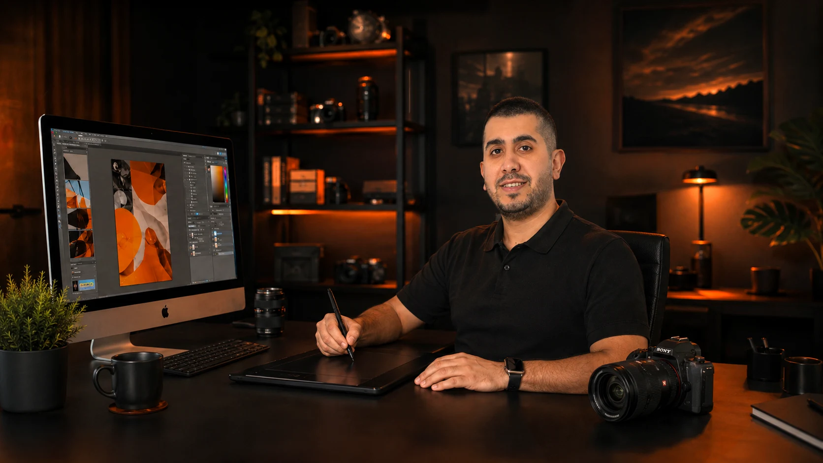 Sina Monfared in his creative studio